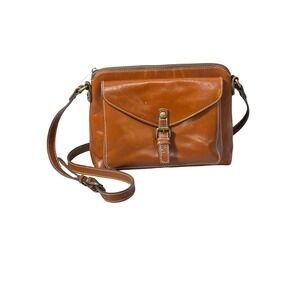 Patricia Nash British Tan Leather Heritage Nazaire Crossbody